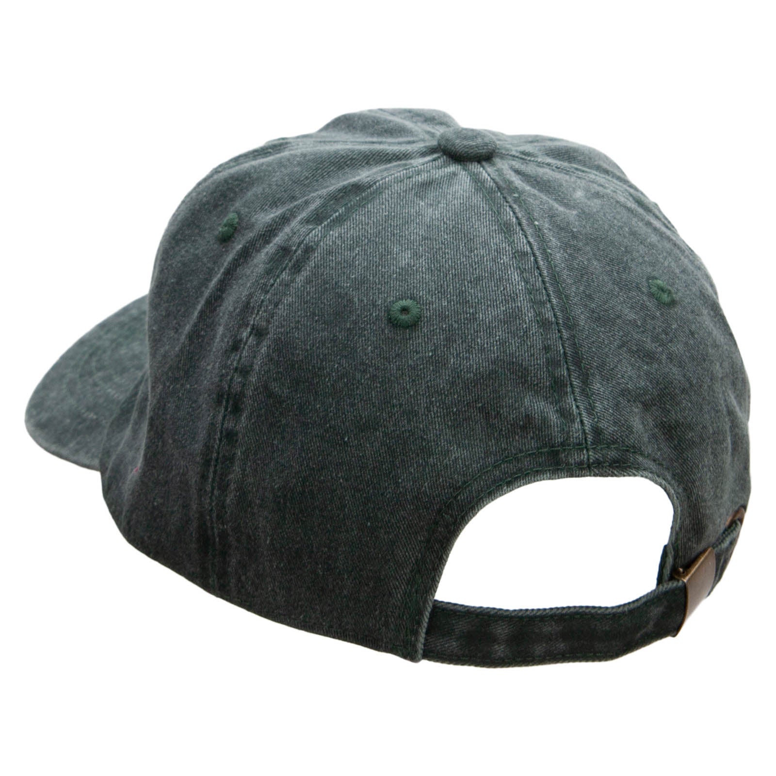Black Kitsune Embroidered Unstructured Pigment Dyed Cotton Cap