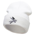 Flying Horse Embroidered 12 Inch Long Knitted Beanie
