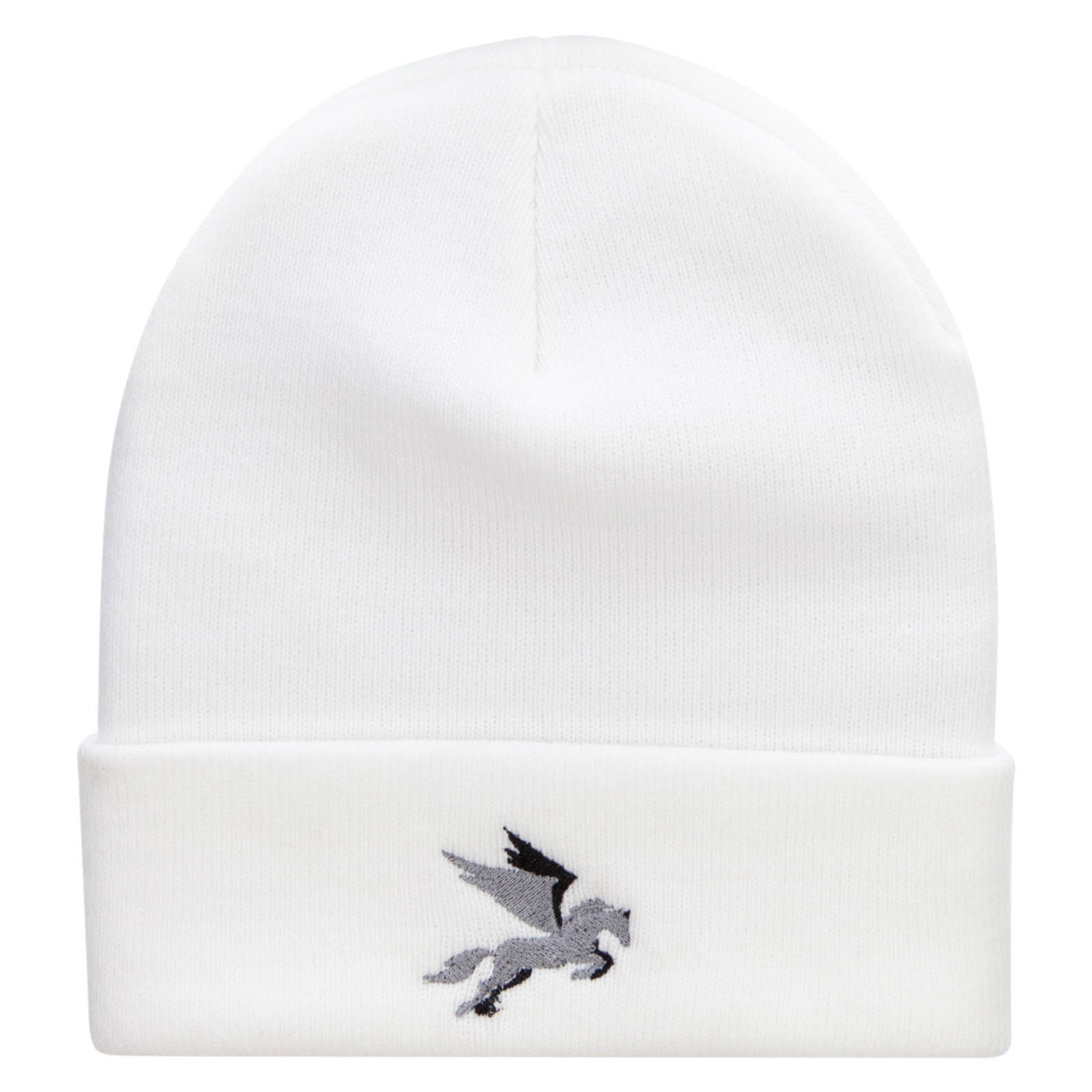 Flying Horse Embroidered 12 Inch Long Knitted Beanie