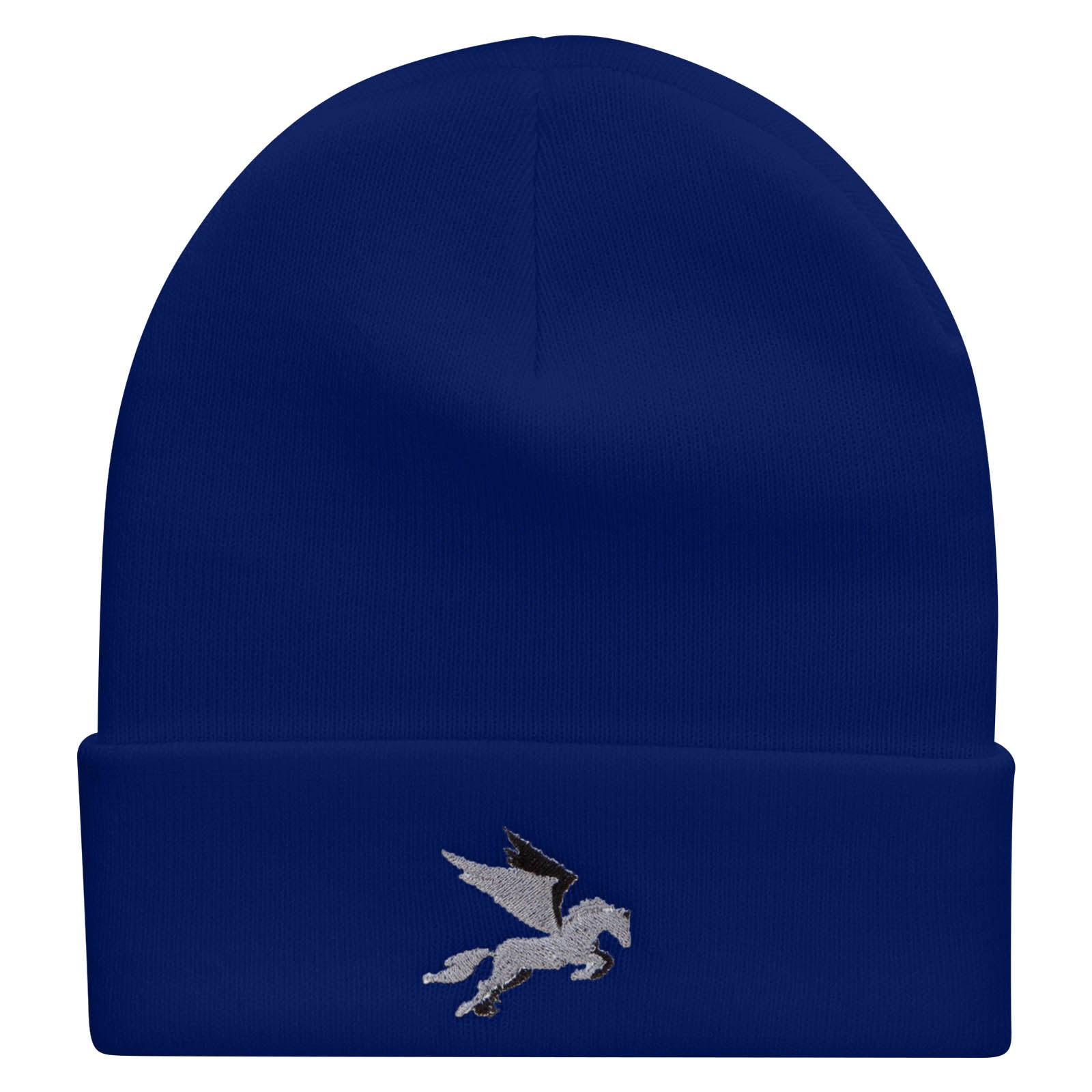 Flying Horse Embroidered 12 Inch Long Knitted Beanie