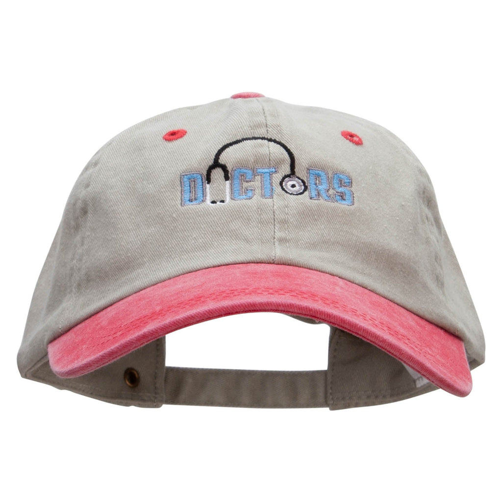 Doctor Stethoscope Embroidered Pigment Dyed Wash Cap