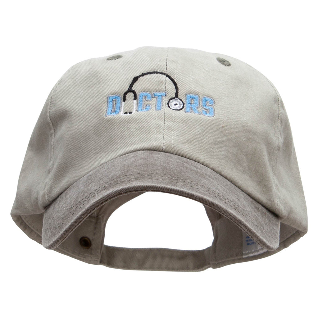 Doctor Stethoscope Embroidered Pigment Dyed Wash Cap