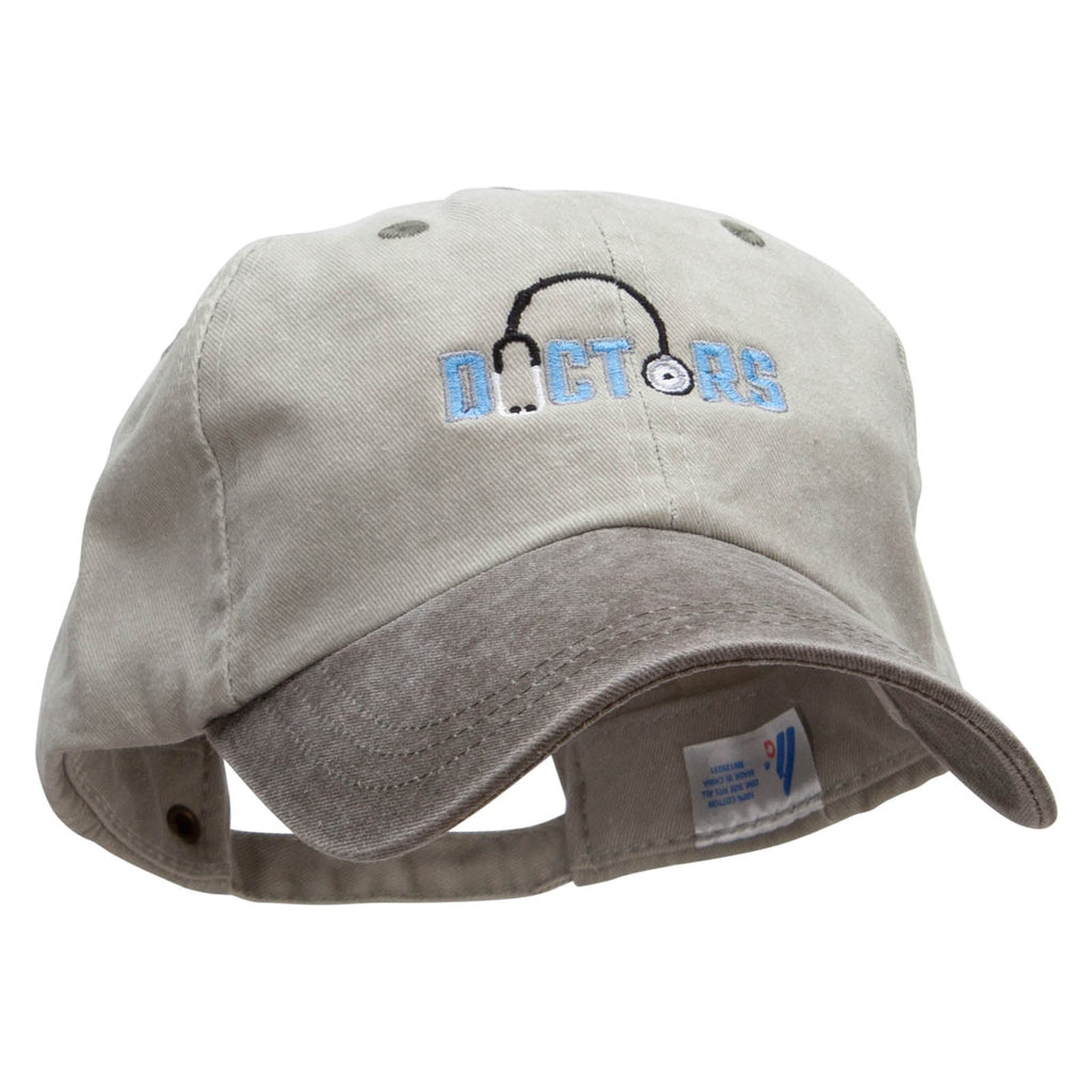 Doctor Stethoscope Embroidered Pigment Dyed Wash Cap