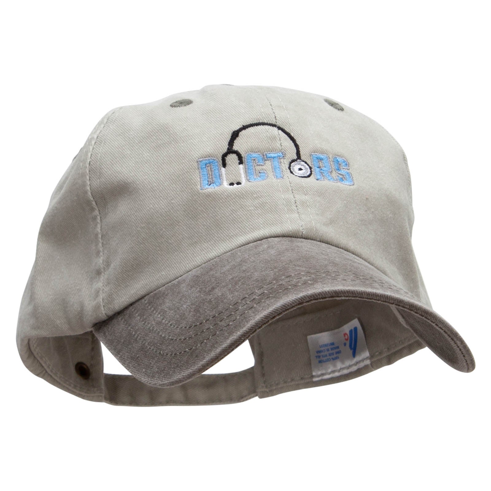 Doctor Stethoscope Embroidered Pigment Dyed Wash Cap