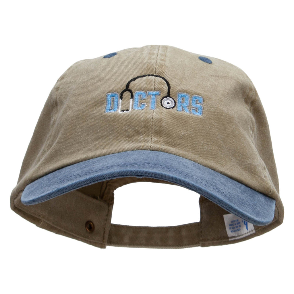 Doctor Stethoscope Embroidered Pigment Dyed Wash Cap