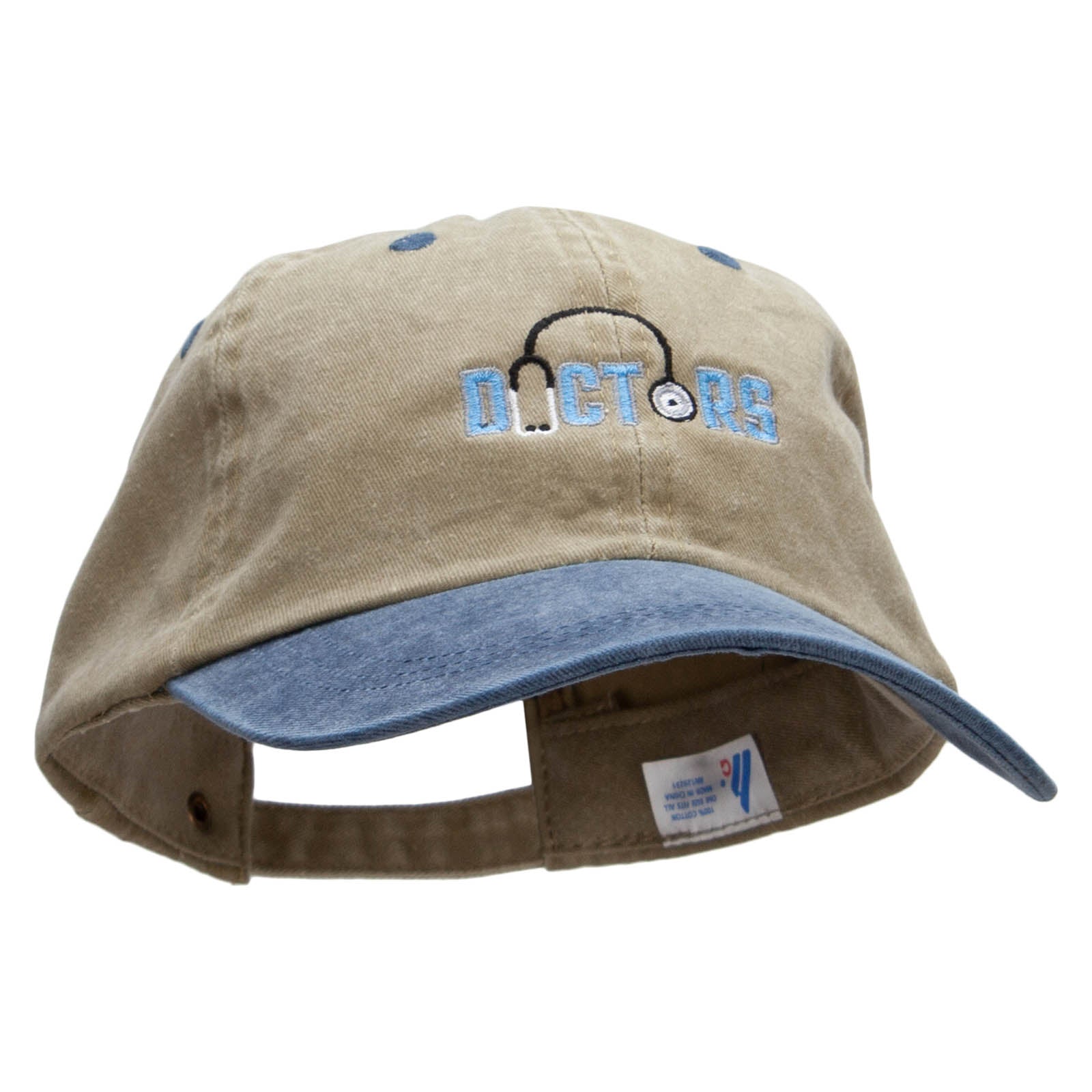 Doctor Stethoscope Embroidered Pigment Dyed Wash Cap