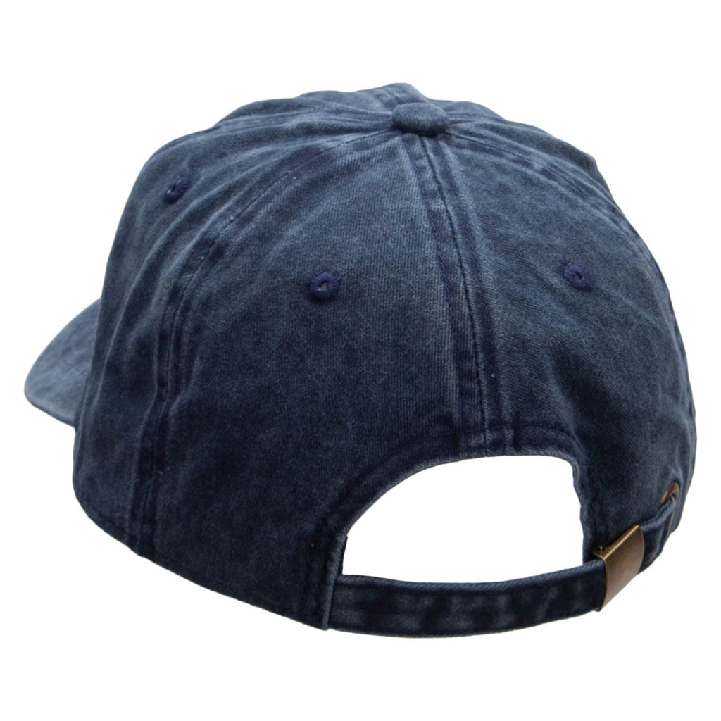 Mechanic Embroidered Washed Solid Pigment Dyed Cotton Twill Brass Buckle Cap