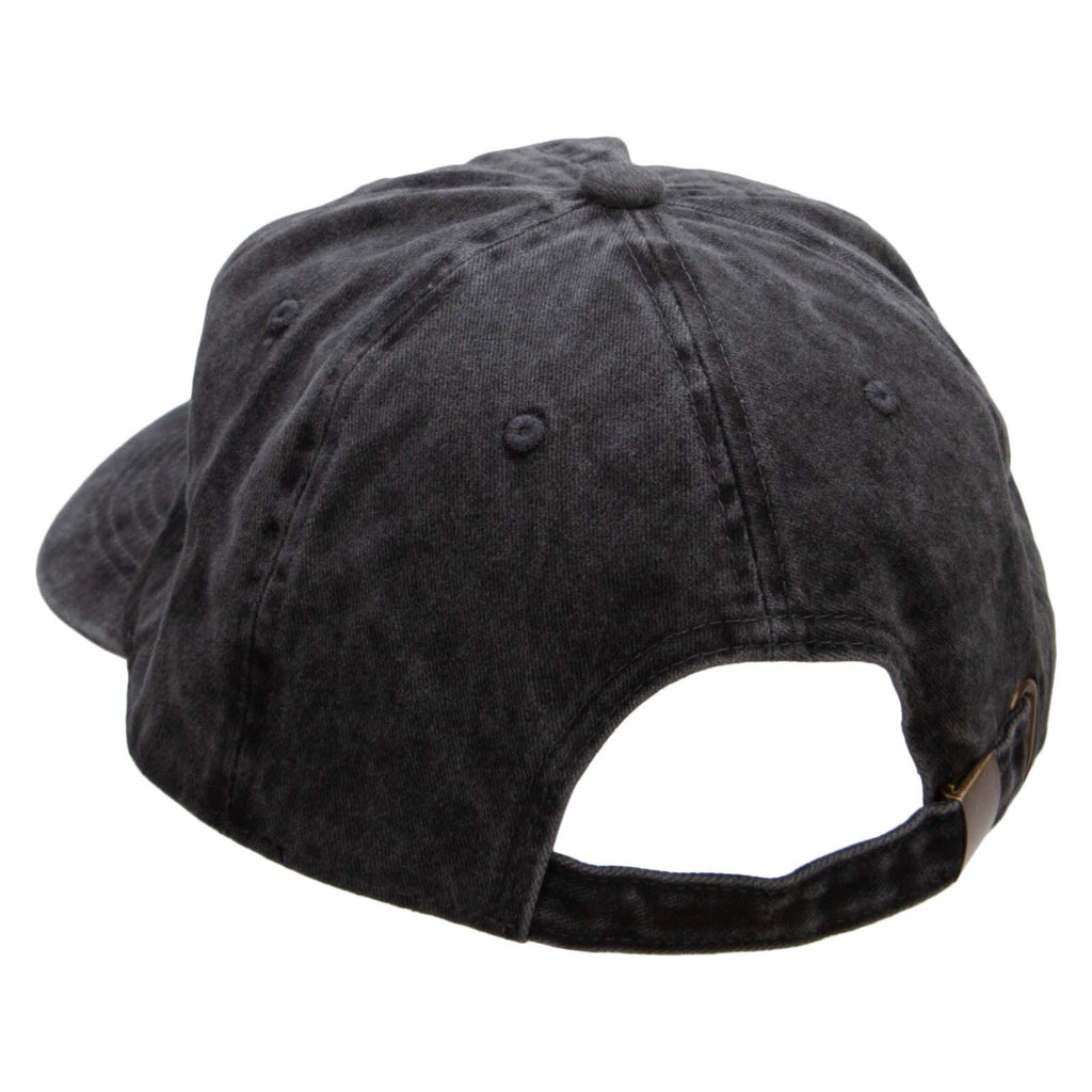 Mechanic Embroidered Washed Solid Pigment Dyed Cotton Twill Brass Buckle Cap