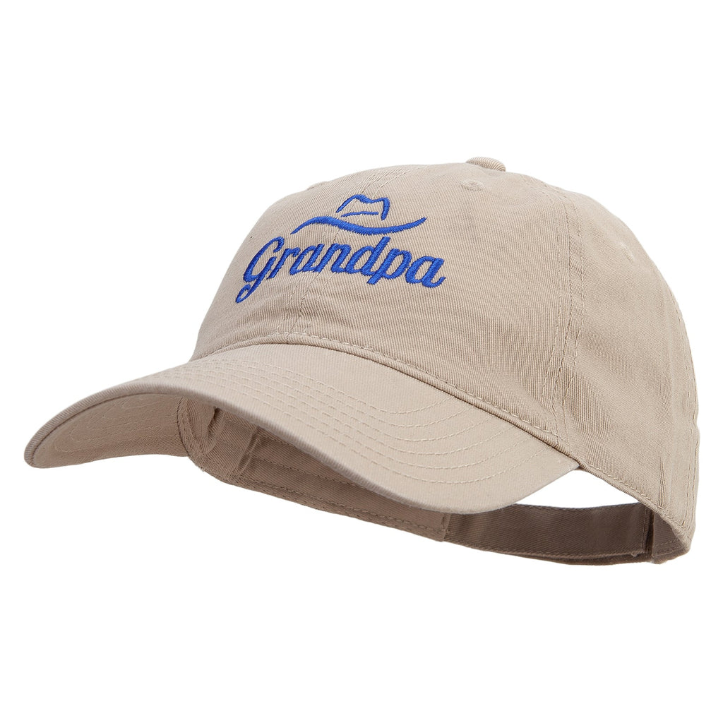 Grandpa Embroidered Deluxe Washed Twill Cap