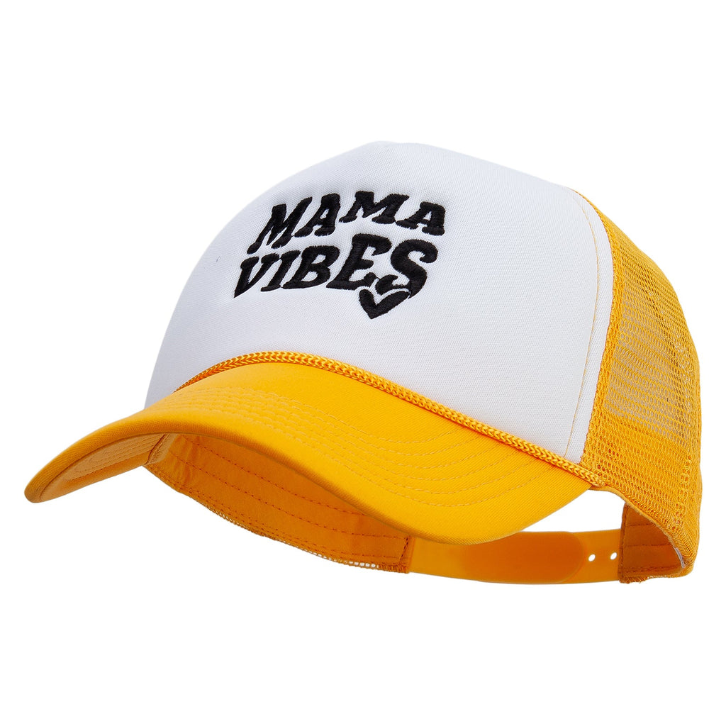 Mama Vibes Embroidered Summer Foam Mesh Trucker Cap