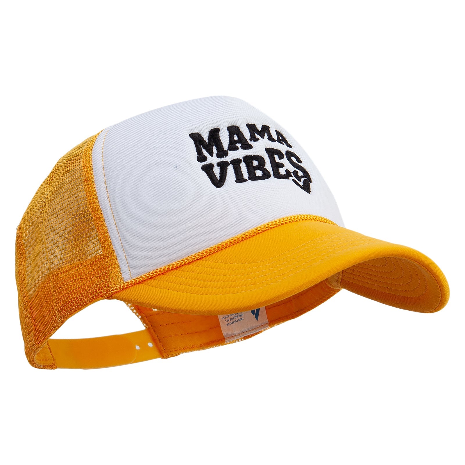 Mama Vibes Embroidered Summer Foam Mesh Trucker Cap