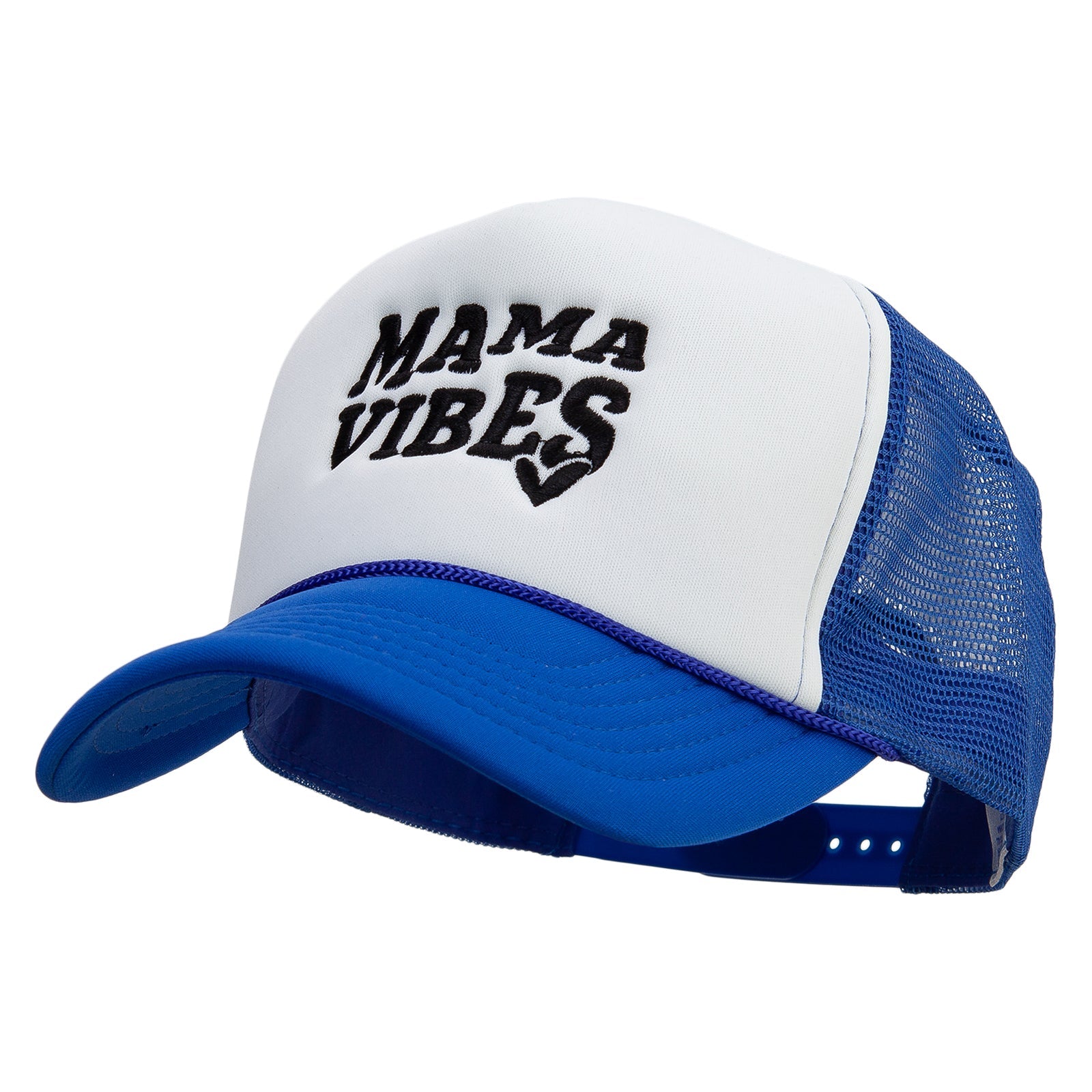 Mama Vibes Embroidered Summer Foam Mesh Trucker Cap