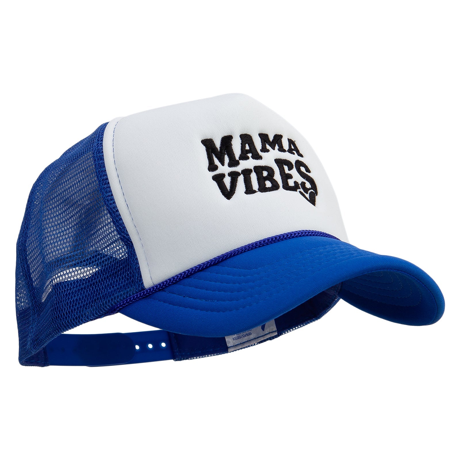 Mama Vibes Embroidered Summer Foam Mesh Trucker Cap