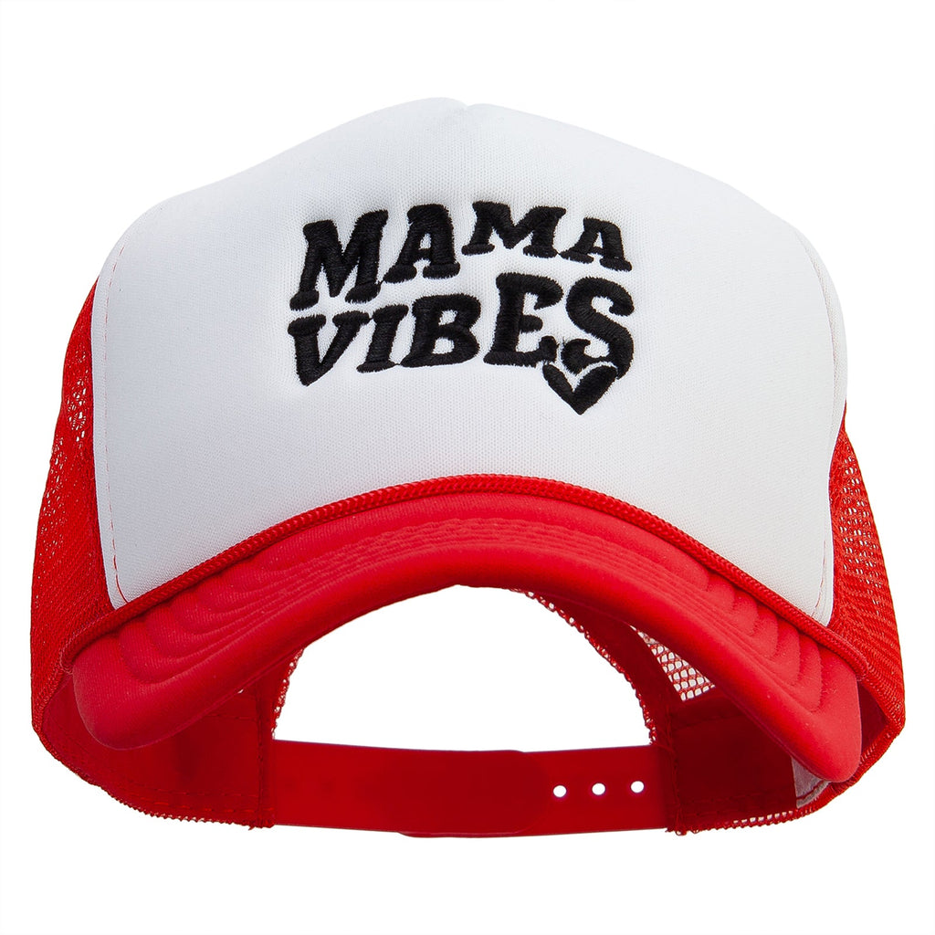 Mama Vibes Embroidered Summer Foam Mesh Trucker Cap