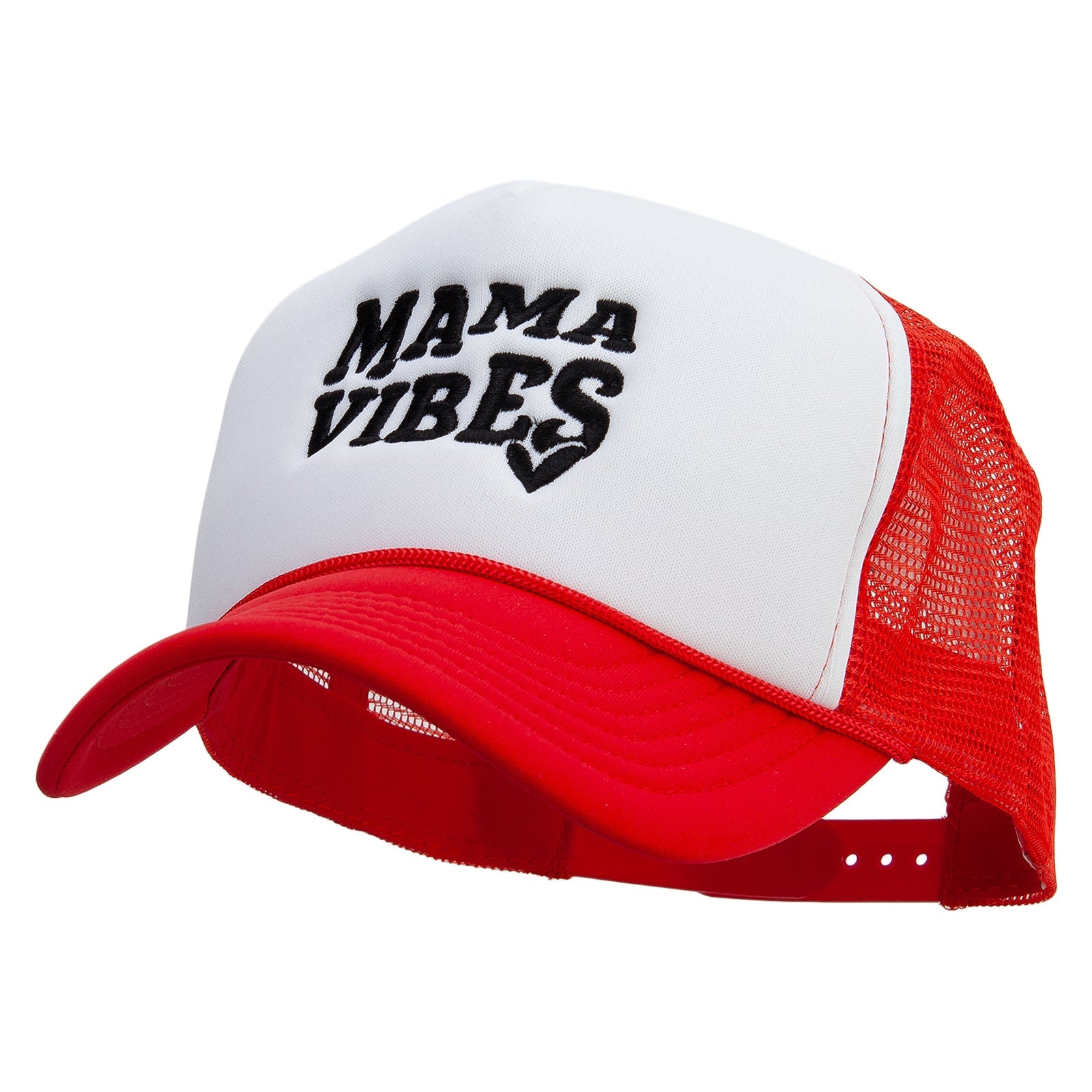 Mama Vibes Embroidered Summer Foam Mesh Trucker Cap