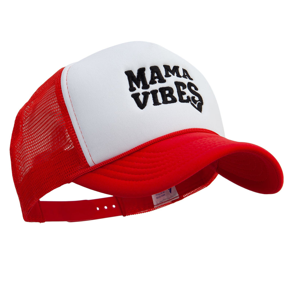 Mama Vibes Embroidered Summer Foam Mesh Trucker Cap