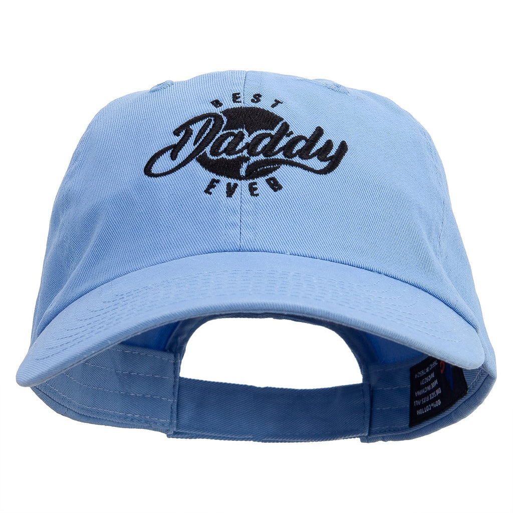 Best Daddy Ever Embroidered Low Profile Dyed Cotton Twill Cap