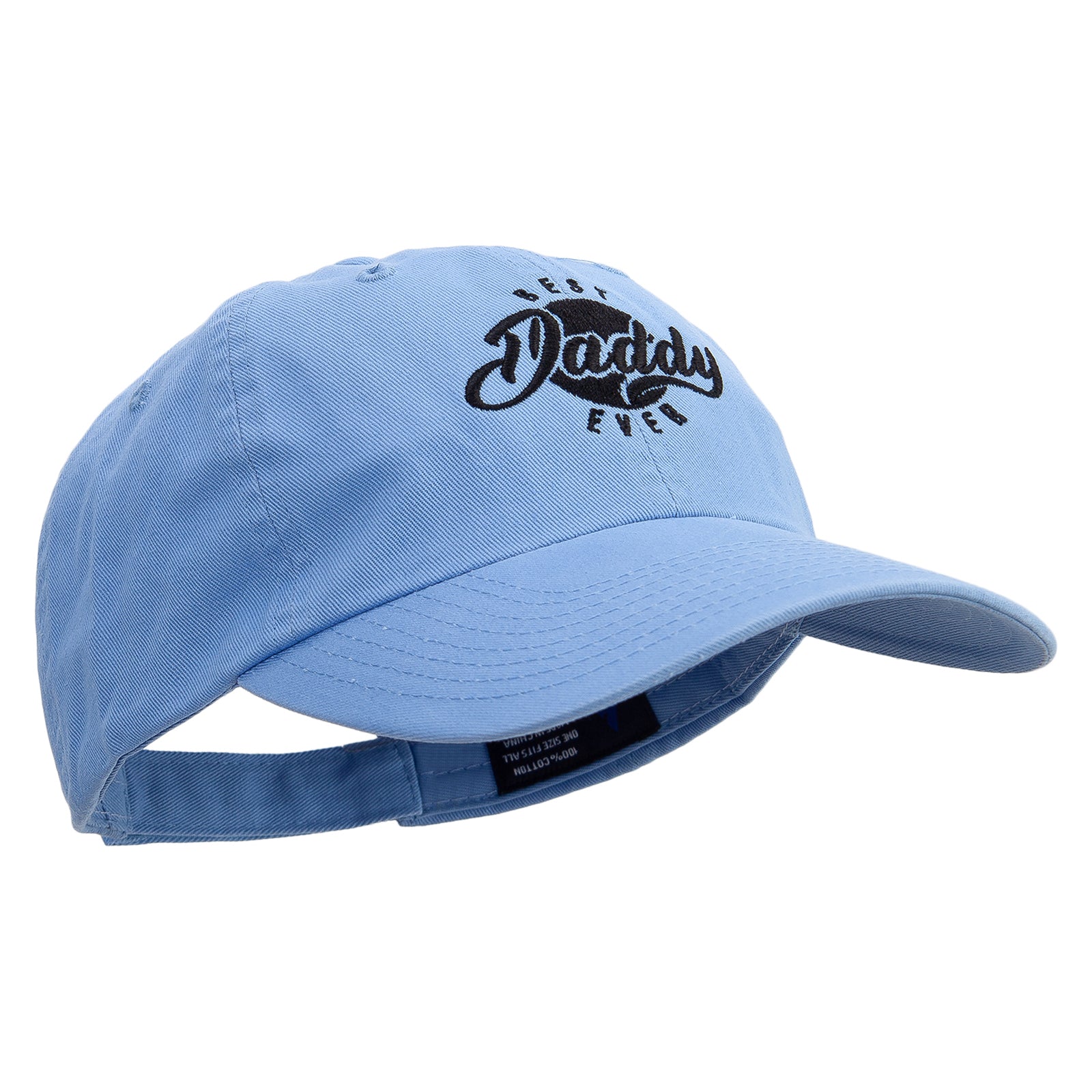 Best Daddy Ever Embroidered Low Profile Dyed Cotton Twill Cap
