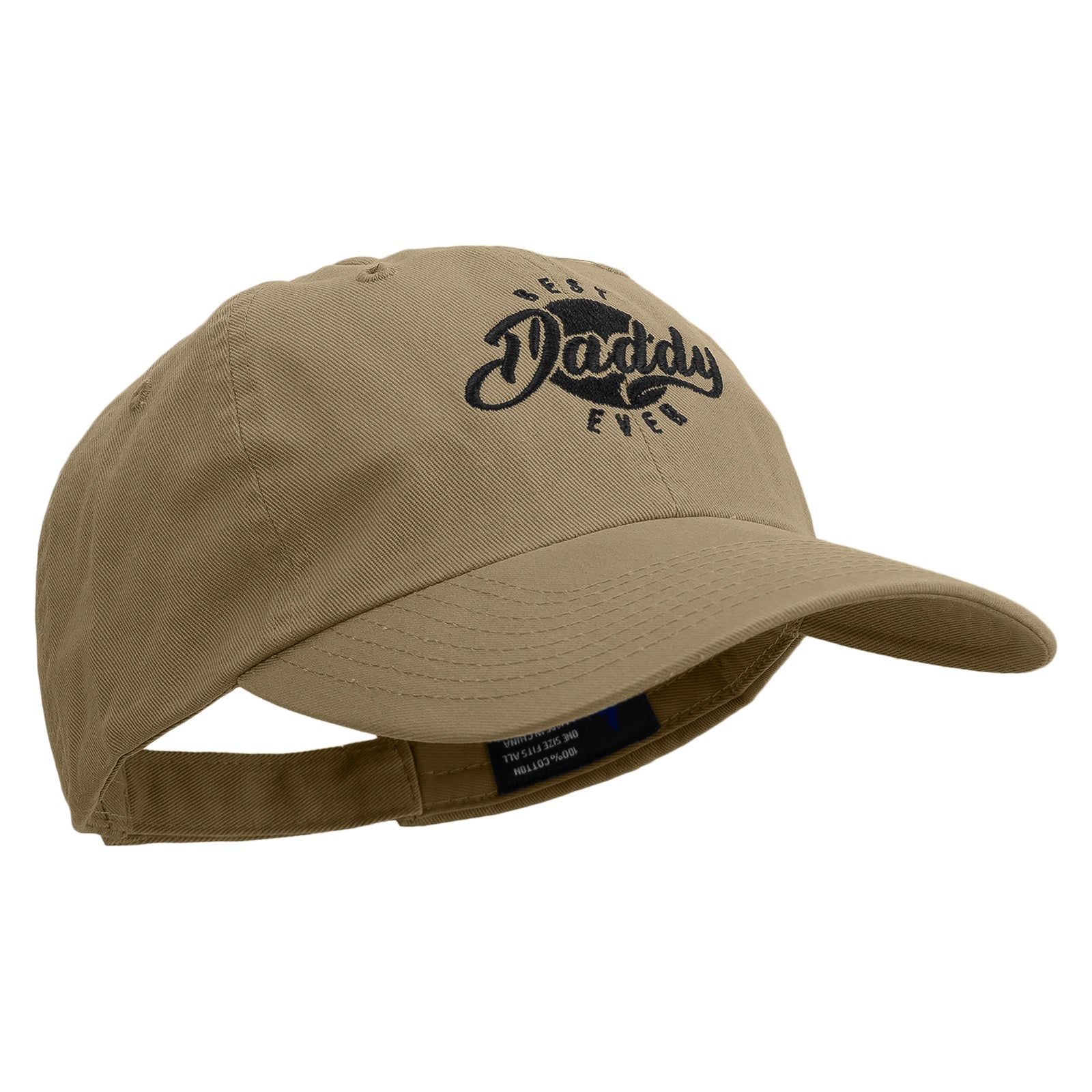 Best Daddy Ever Embroidered Low Profile Dyed Cotton Twill Cap