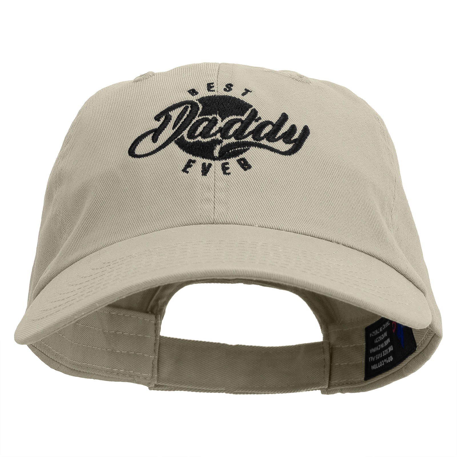 Best Daddy Ever Embroidered Low Profile Dyed Cotton Twill Cap