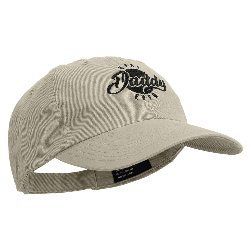 Best Daddy Ever Embroidered Low Profile Dyed Cotton Twill Cap