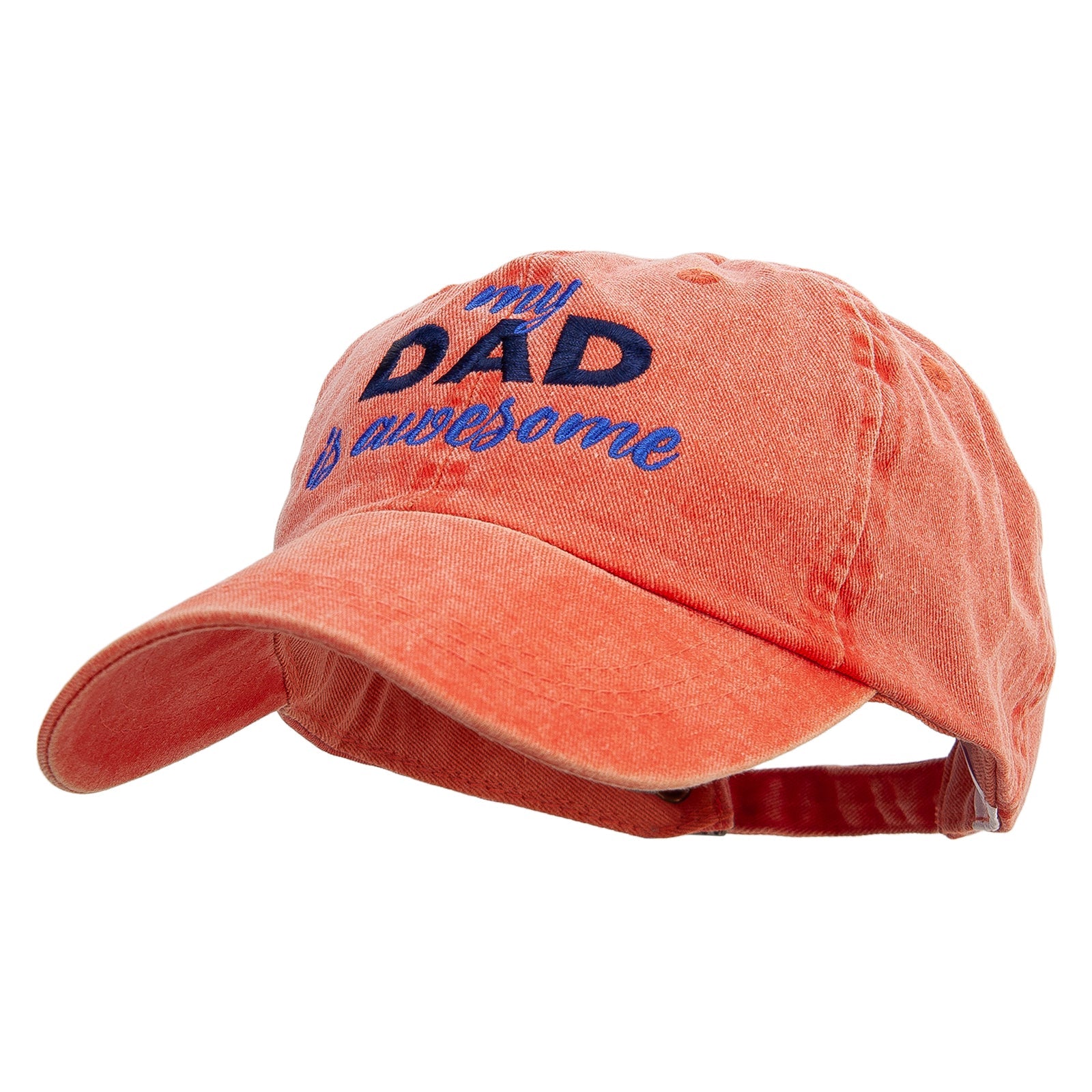 Dad is Awsome Embroidered Pigment Dyed Wash Cap