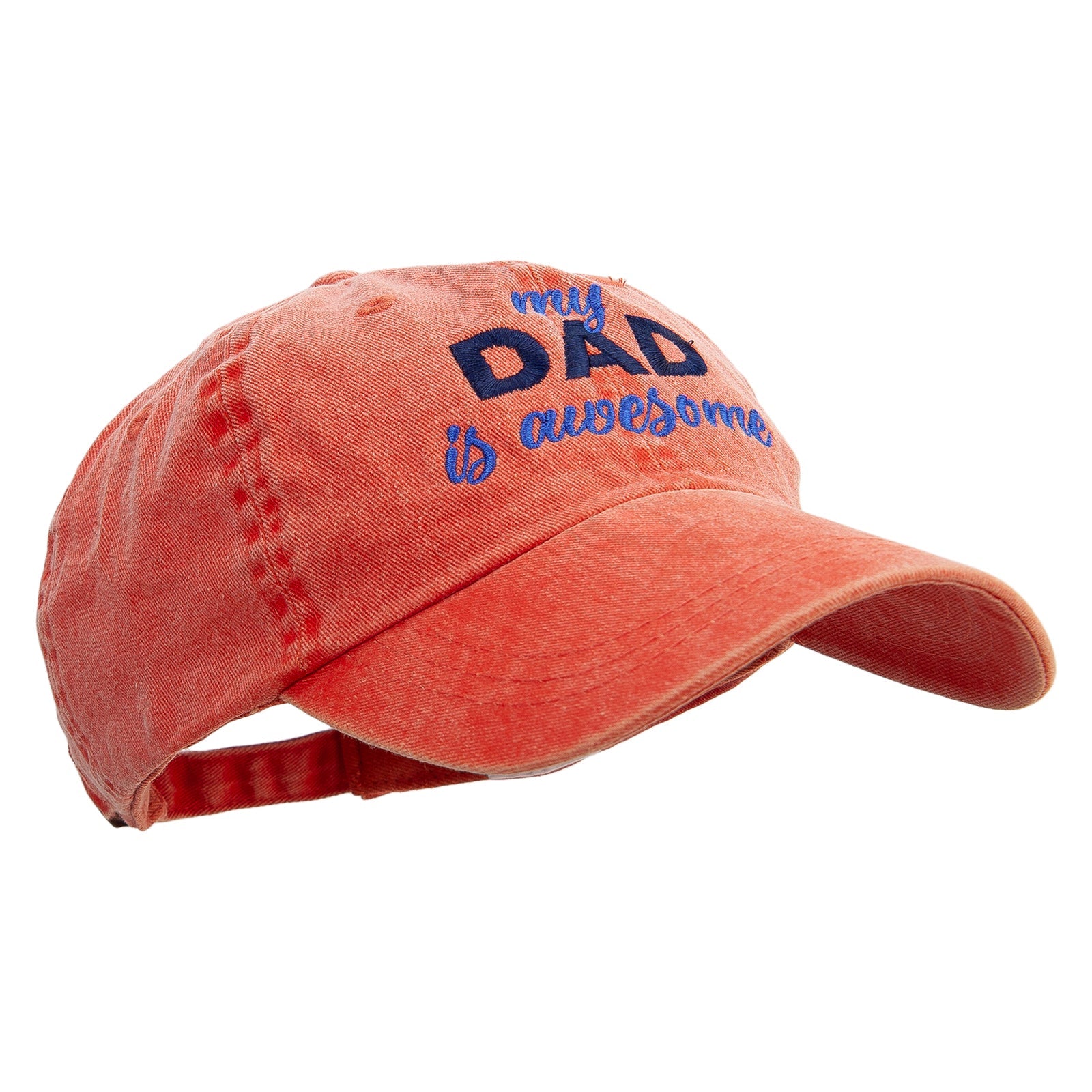 Dad is Awsome Embroidered Pigment Dyed Wash Cap