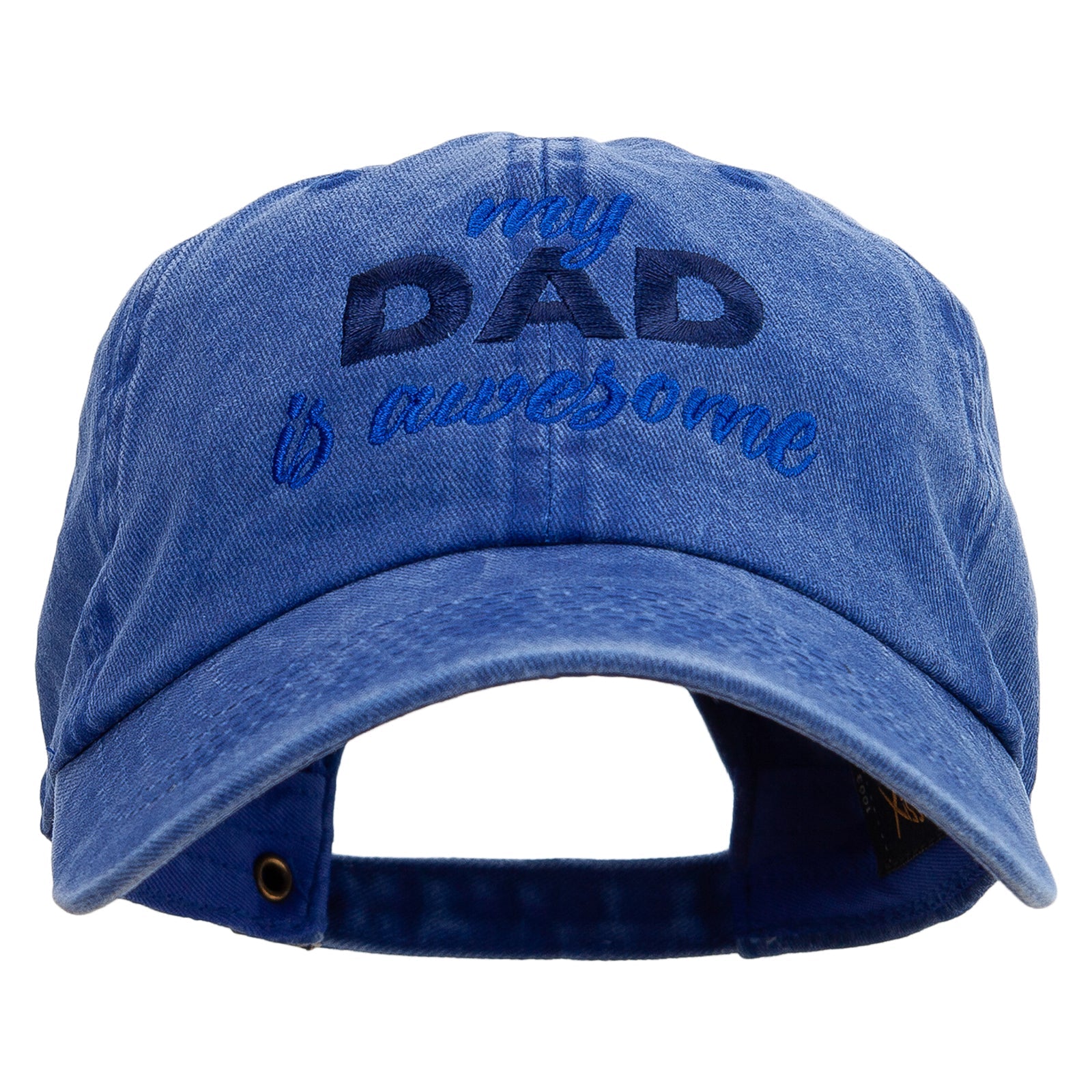 Dad is Awsome Embroidered Pigment Dyed Wash Cap