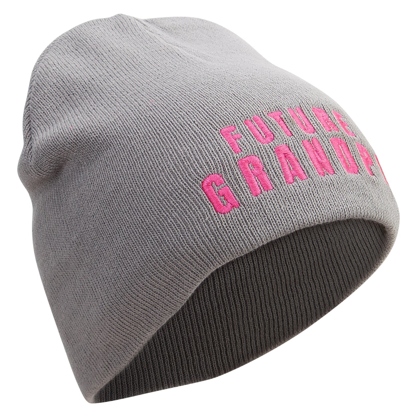 Future Grandpa Embroidered 8 inch Acrylic Short Blank Beanie