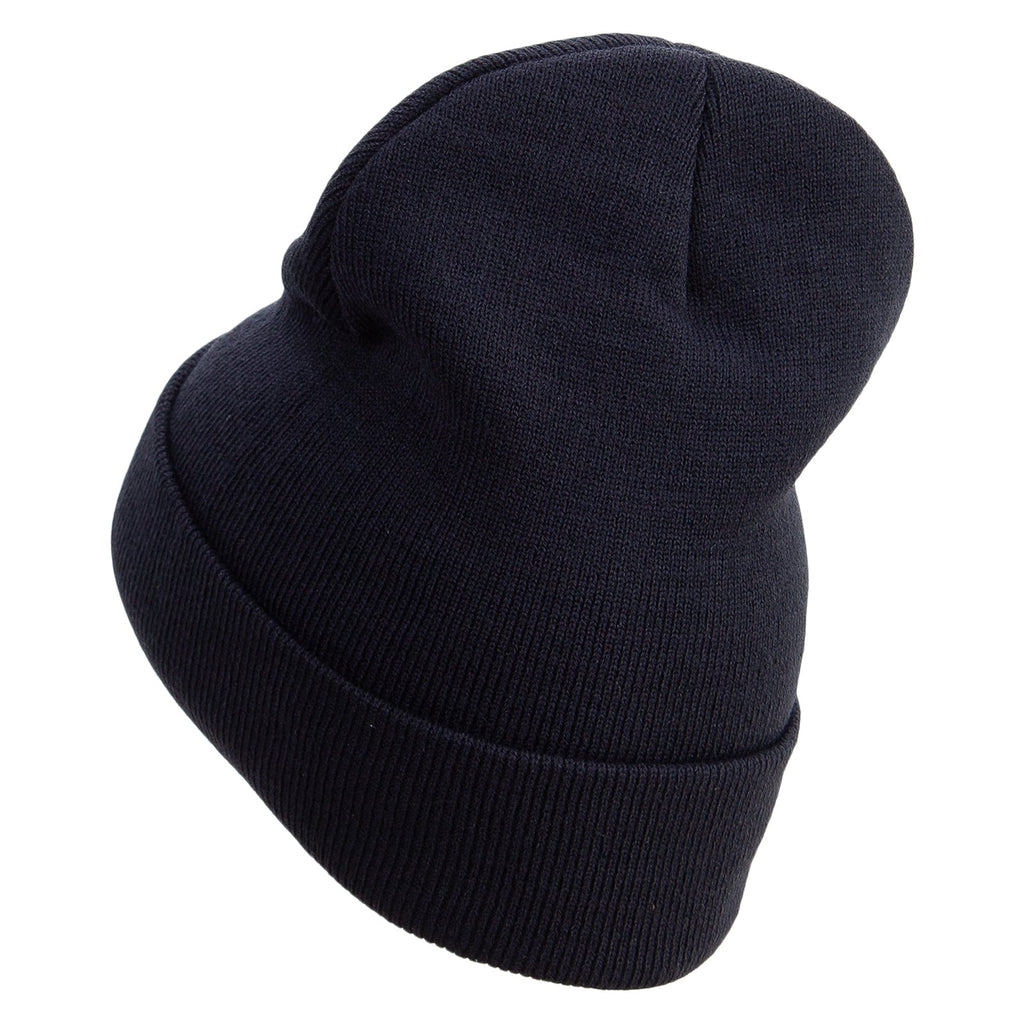Daddy With Glasses Embroidered 12 Inch Long Knitted Beanie
