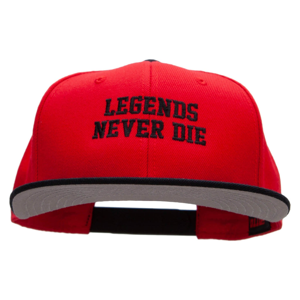 Legends Never Die Embroidered Wool Blend Pro Style 2 Tone Snapback
