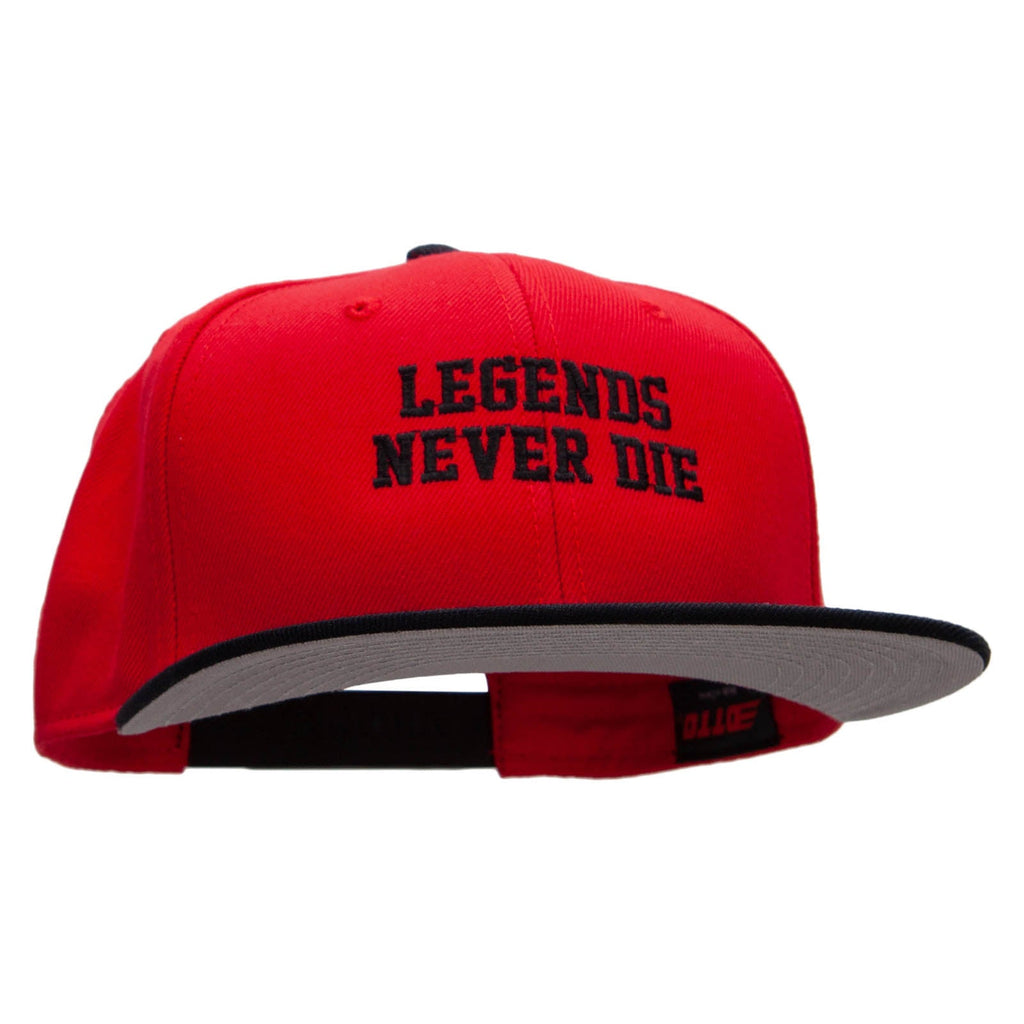 Legends Never Die Embroidered Wool Blend Pro Style 2 Tone Snapback