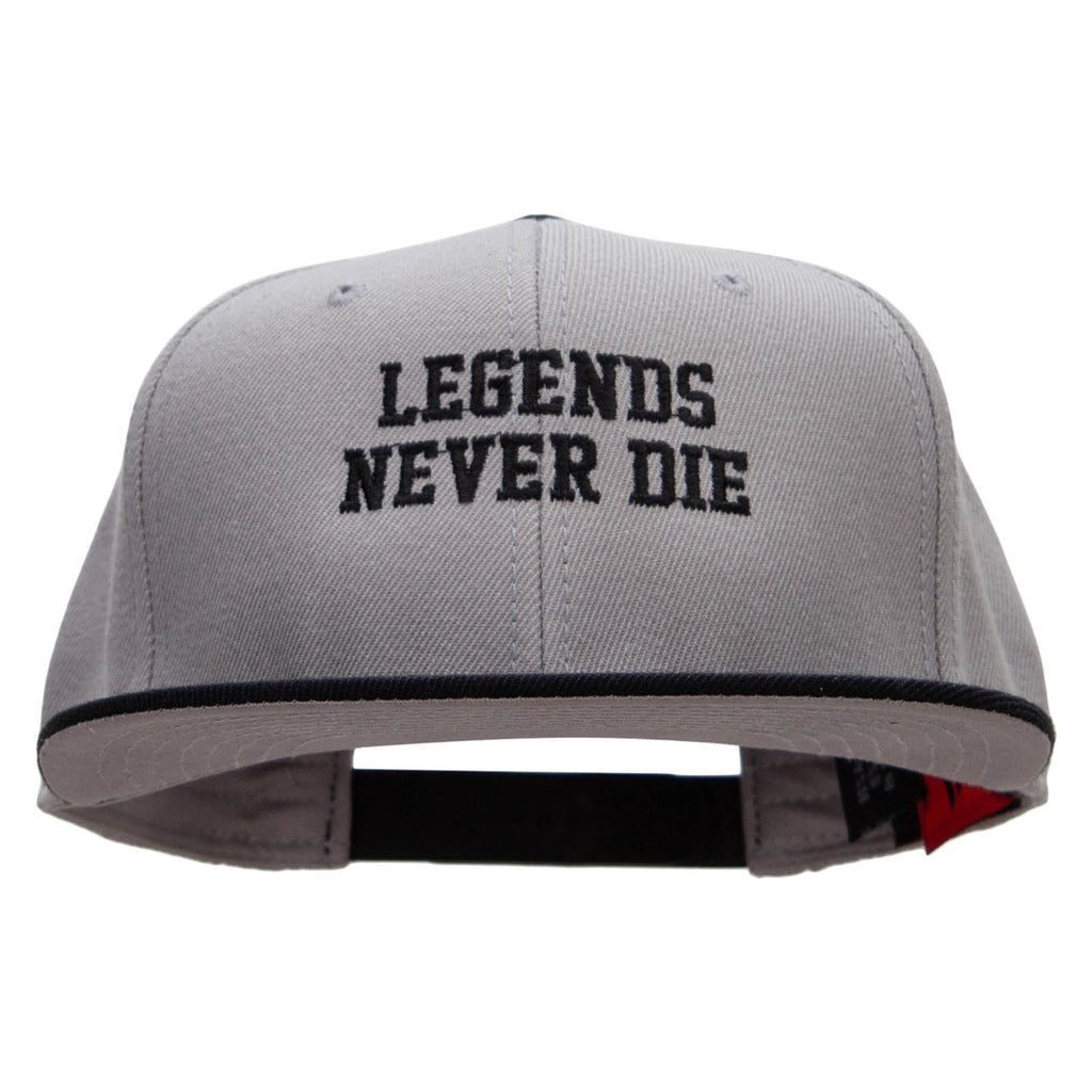Legends Never Die Embroidered Wool Blend Pro Style 2 Tone Snapback