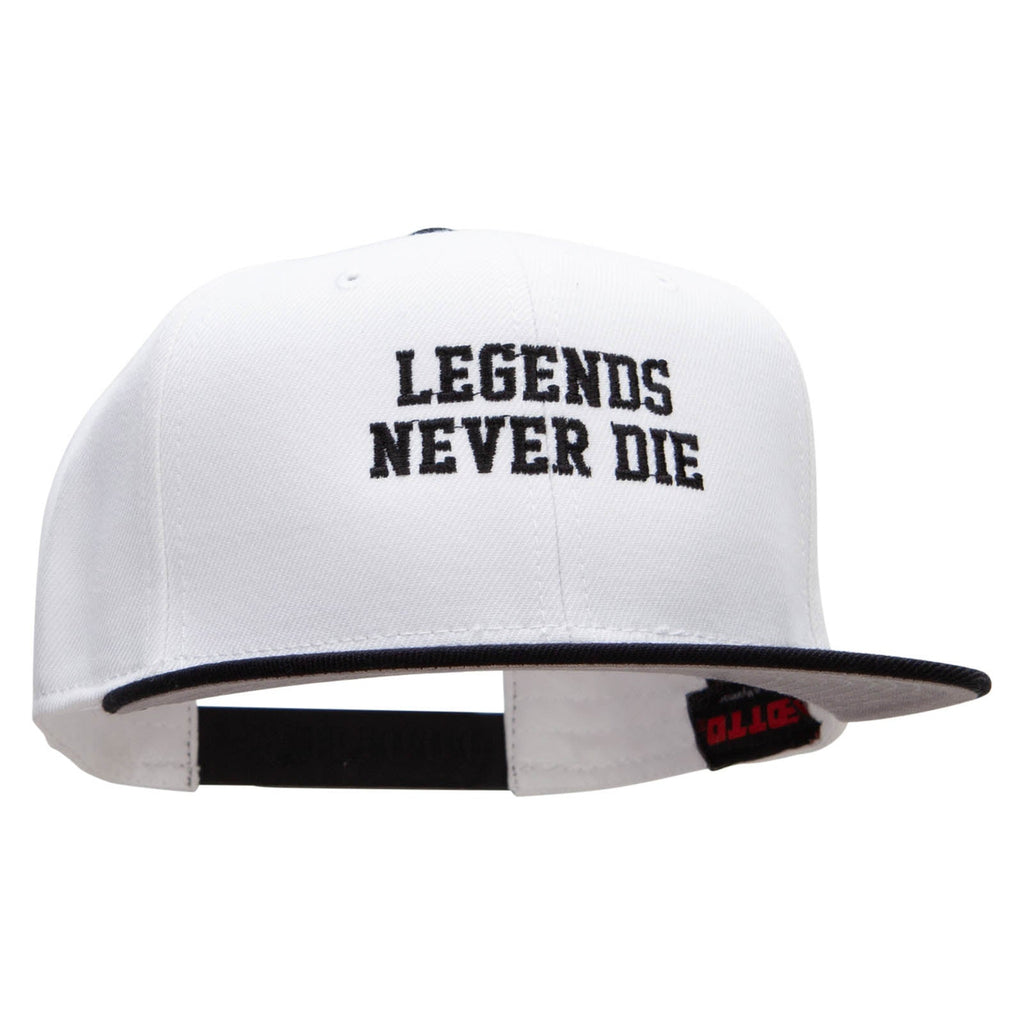 Legends Never Die Embroidered Wool Blend Pro Style 2 Tone Snapback