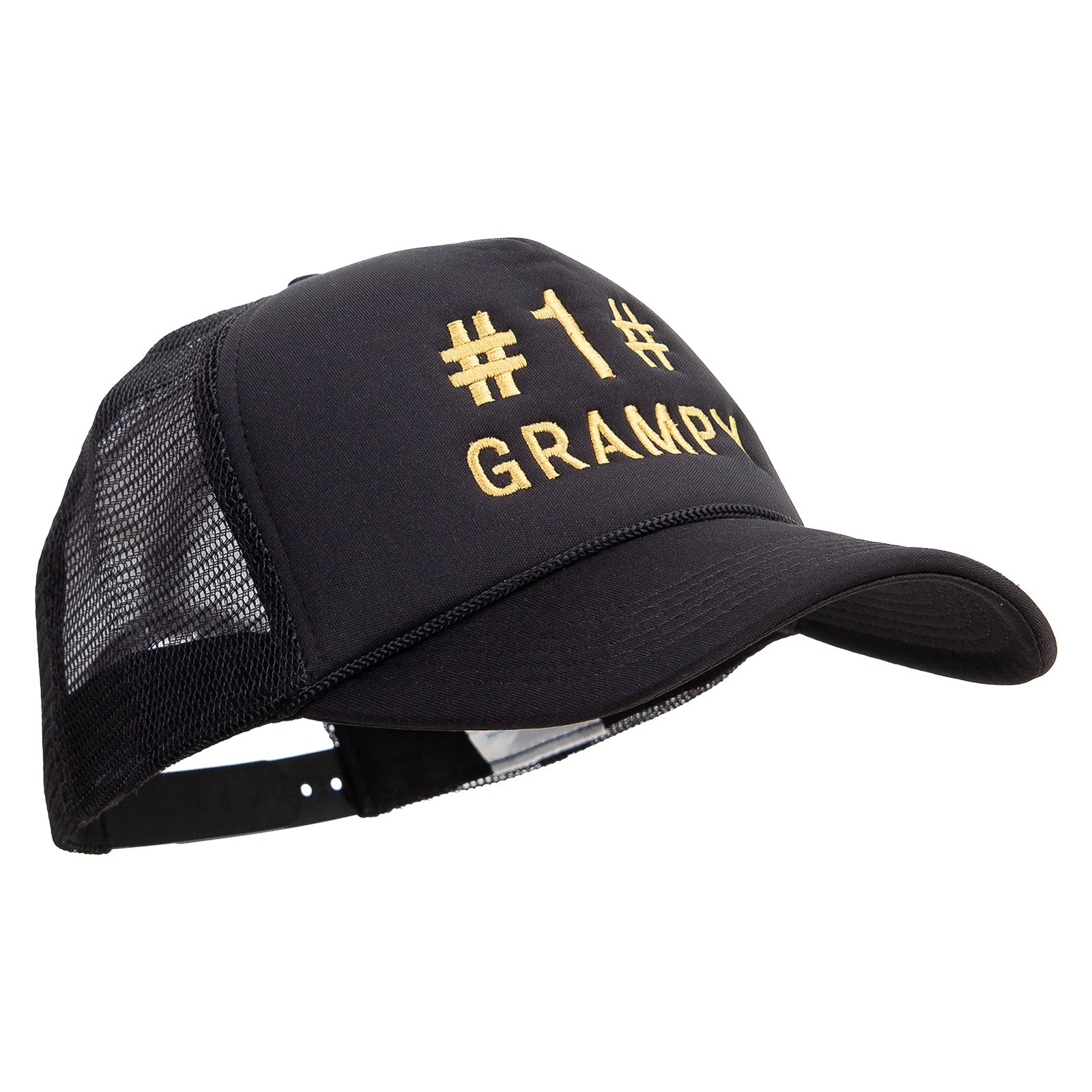 No.1 Grandpa Embroidered Summer Foam Mesh Trucker Cap