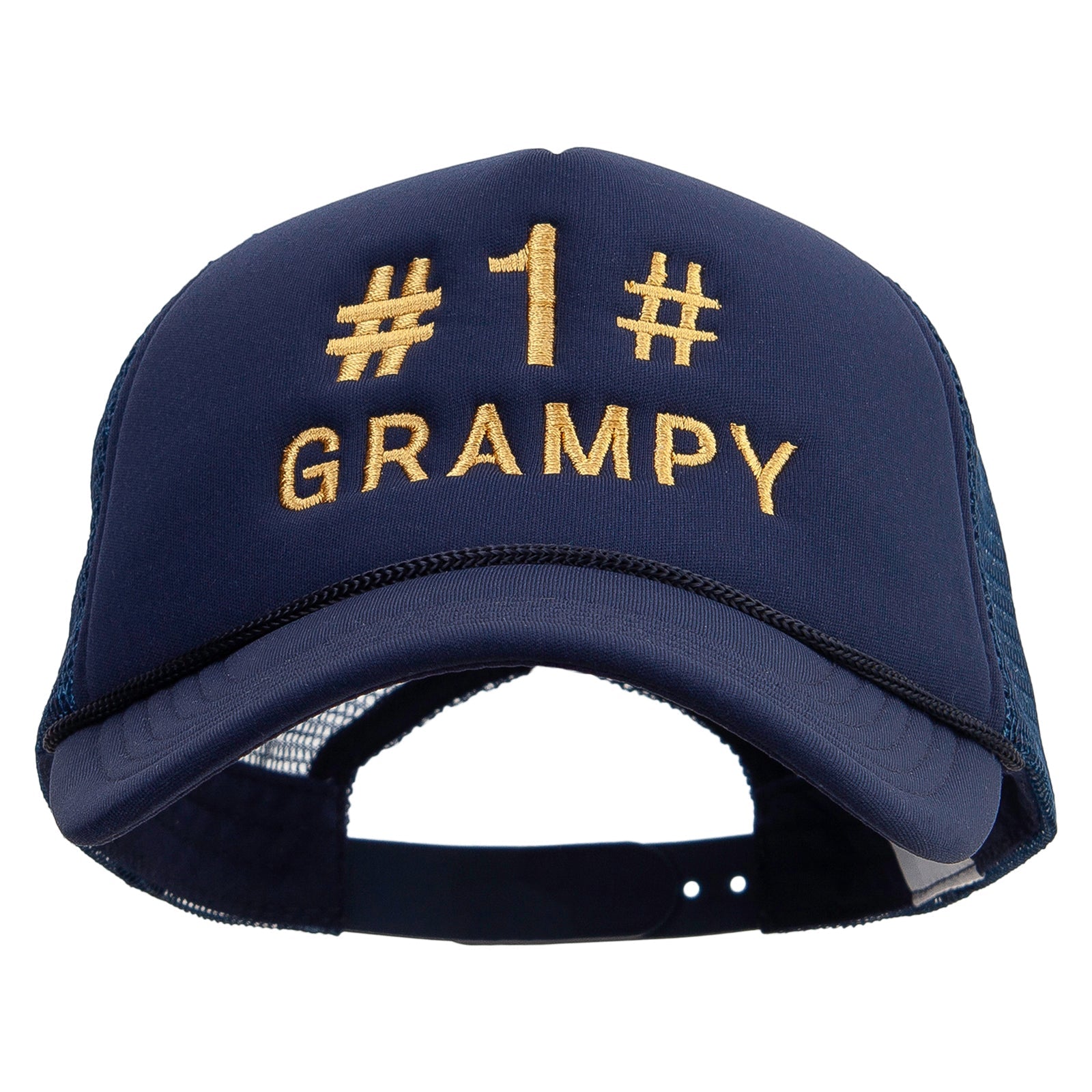 No.1 Grandpa Embroidered Summer Foam Mesh Trucker Cap