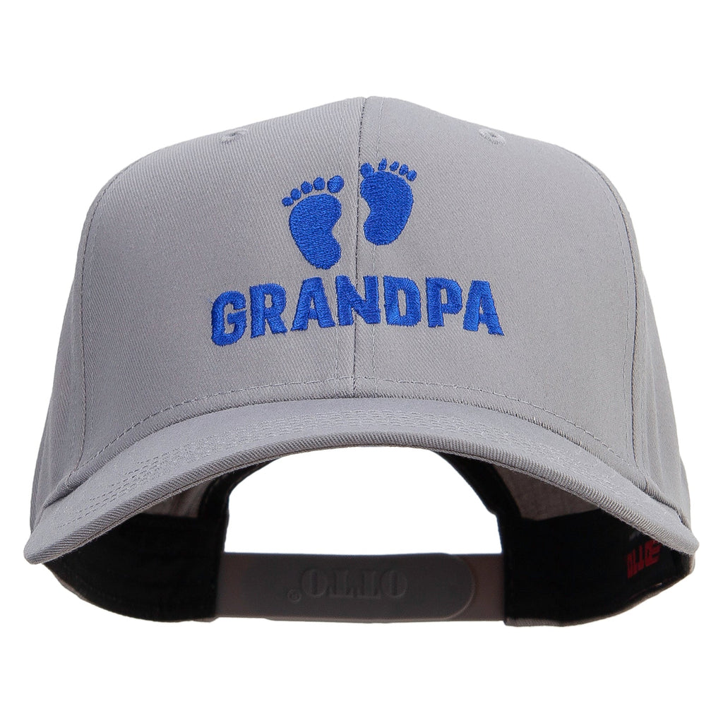 Grandpa with Feet Embroidered Solid Cotton Twill Pro Style Cap