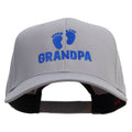 Grandpa with Feet Embroidered Solid Cotton Twill Pro Style Cap
