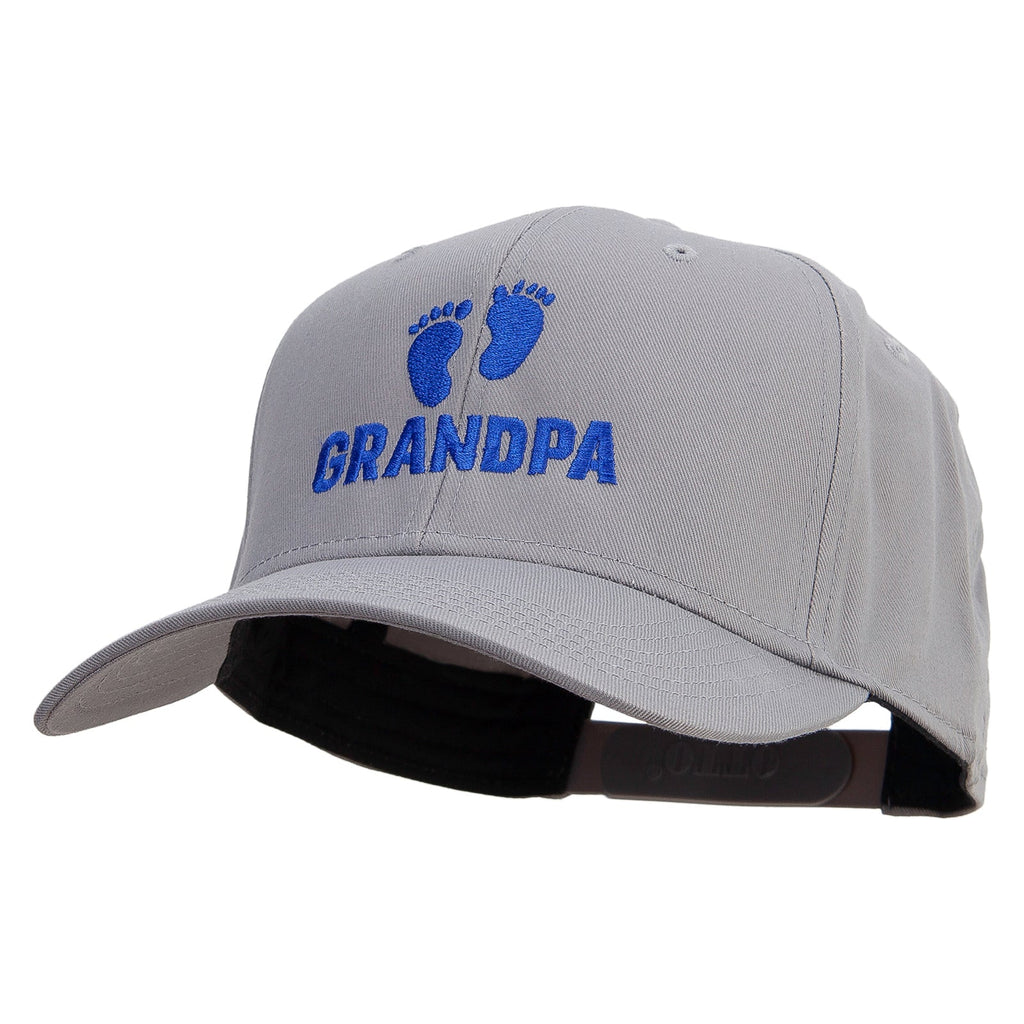 Grandpa with Feet Embroidered Solid Cotton Twill Pro Style Cap