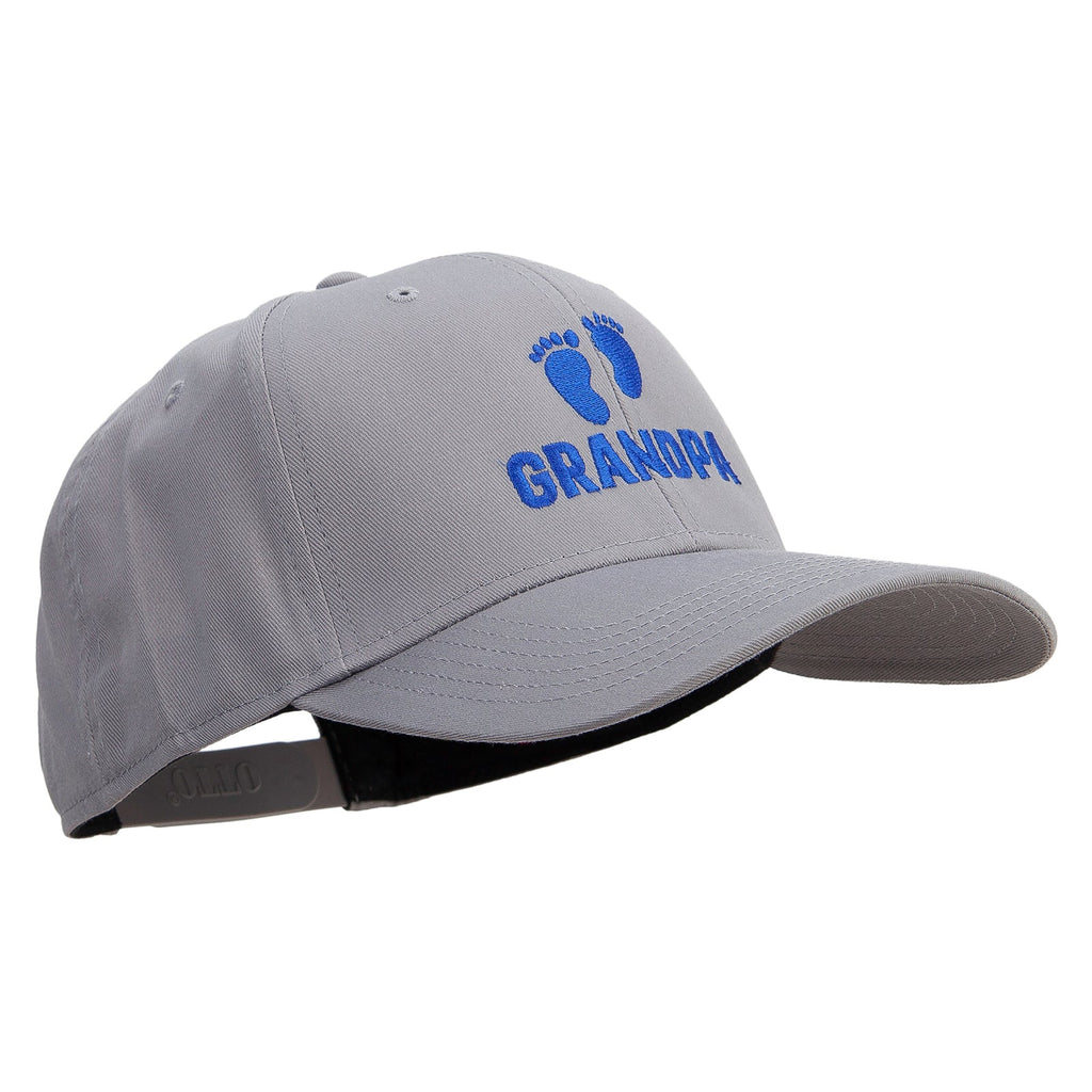 Grandpa with Feet Embroidered Solid Cotton Twill Pro Style Cap