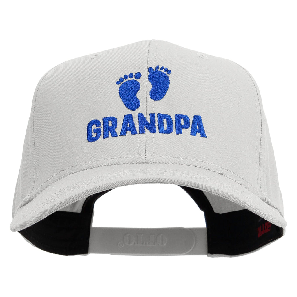 Grandpa with Feet Embroidered Solid Cotton Twill Pro Style Cap