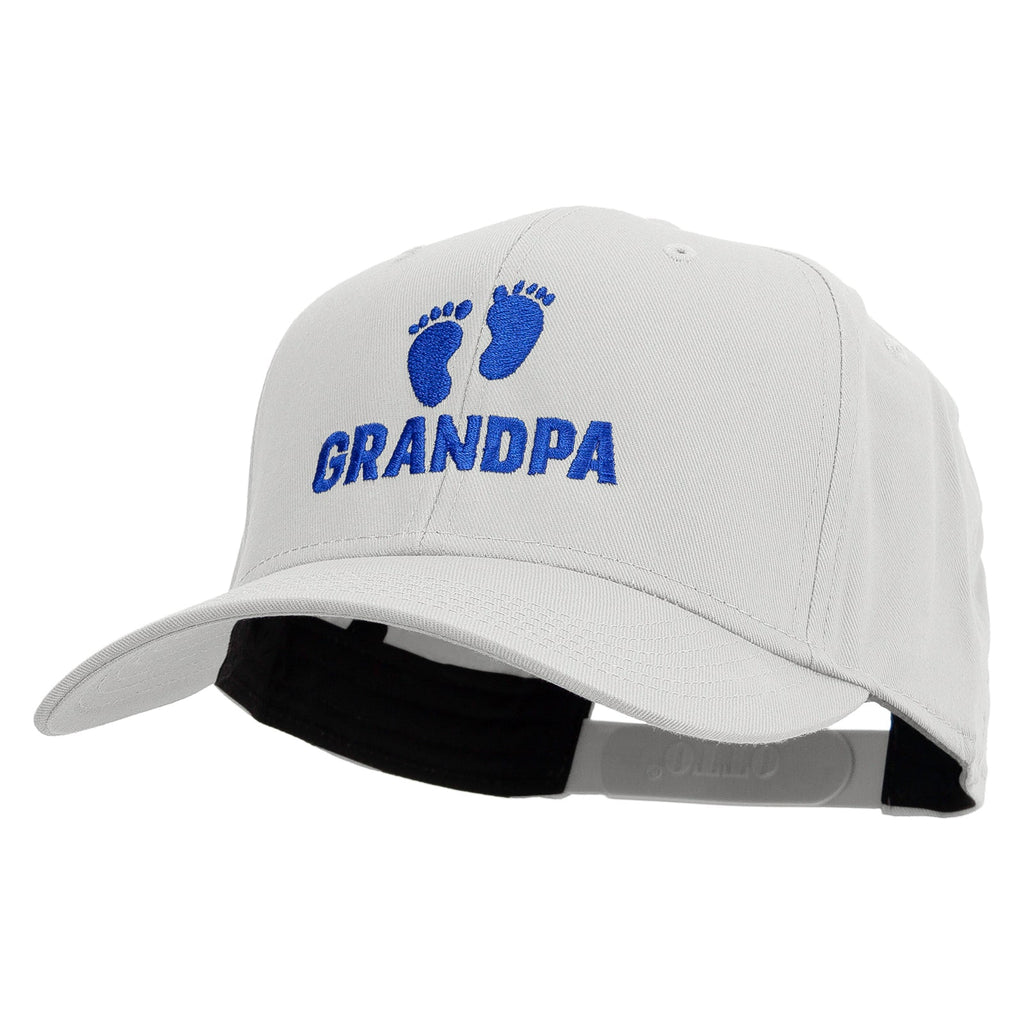 Grandpa with Feet Embroidered Solid Cotton Twill Pro Style Cap