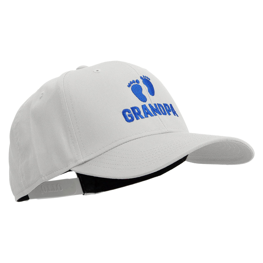 Grandpa with Feet Embroidered Solid Cotton Twill Pro Style Cap