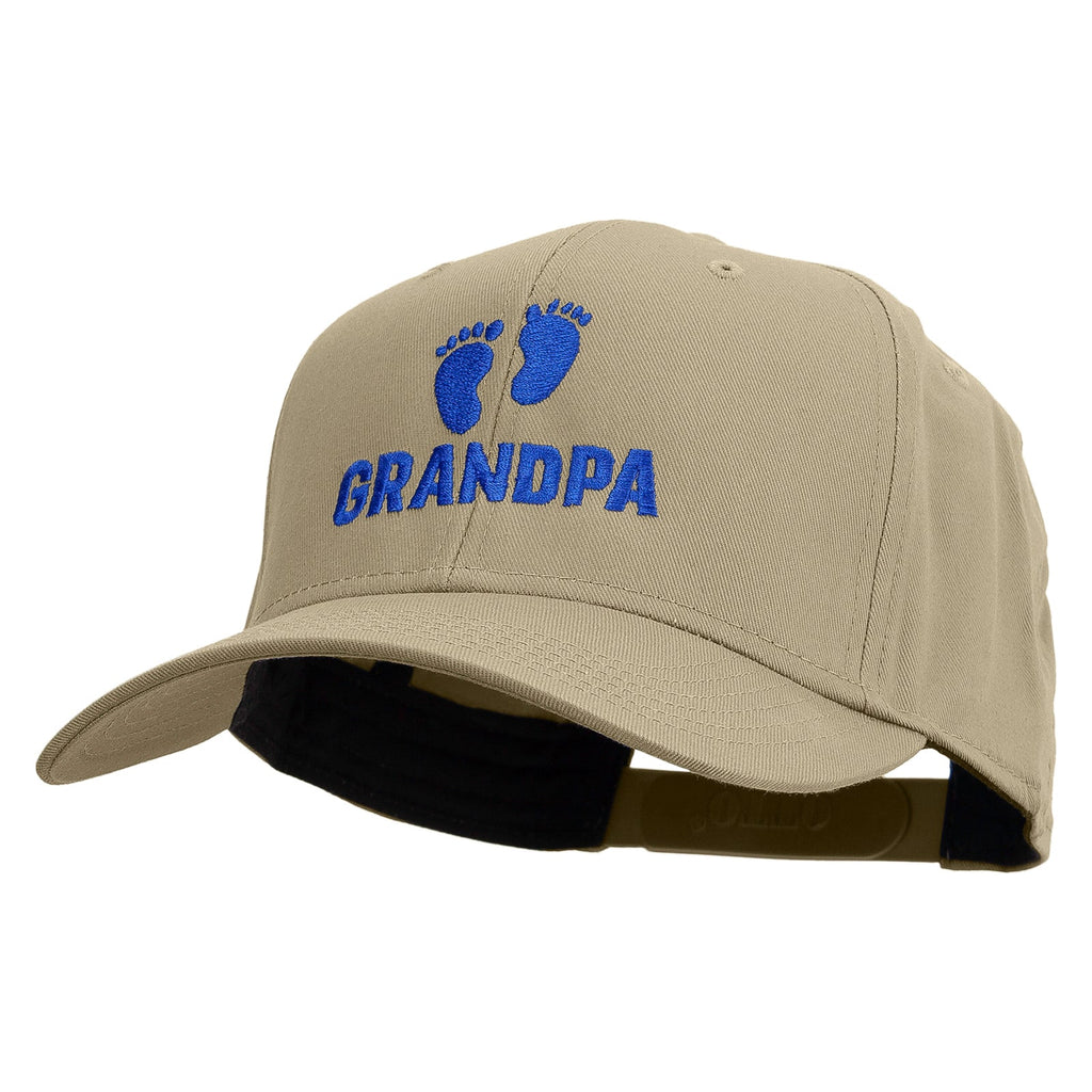 Grandpa with Feet Embroidered Solid Cotton Twill Pro Style Cap