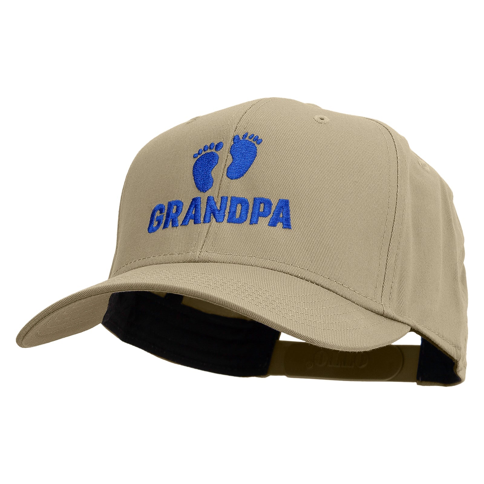 Grandpa with Feet Embroidered Solid Cotton Twill Pro Style Cap