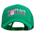 Peace love Mardi Gras Embroidered Summer Foam Mesh Trucker Cap