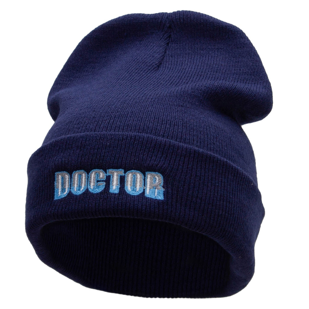 Doctor Embroidered 12 inch Acrylic Cuffed Long Beanie