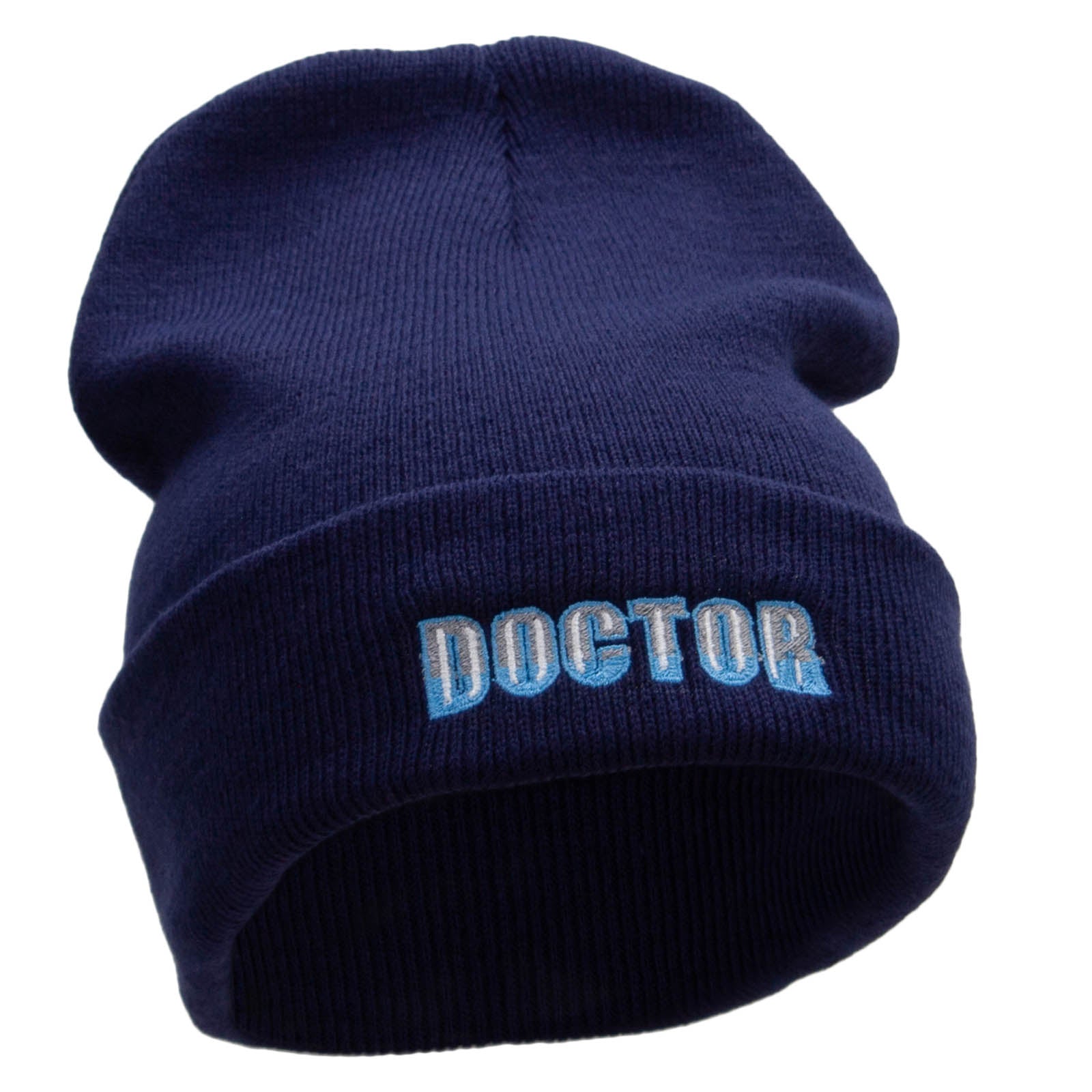 Doctor Embroidered 12 inch Acrylic Cuffed Long Beanie