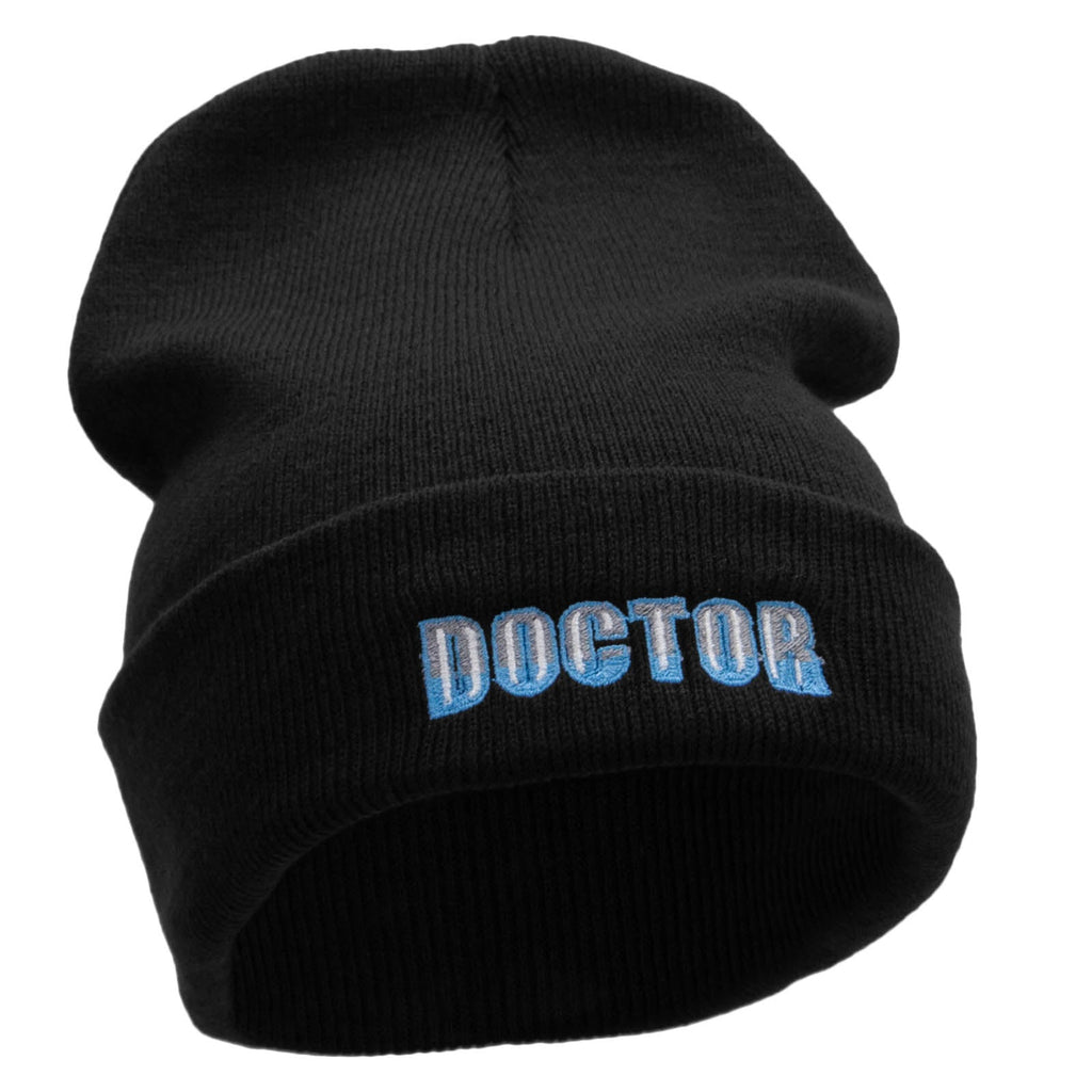 Doctor Embroidered 12 inch Acrylic Cuffed Long Beanie