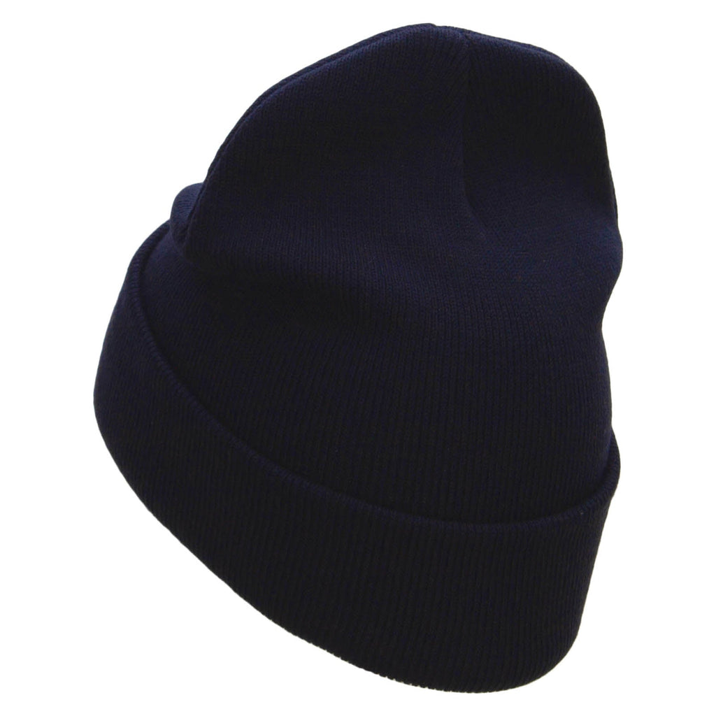 Three Jets Embroidered 12 Inch Long Knitted Beanie